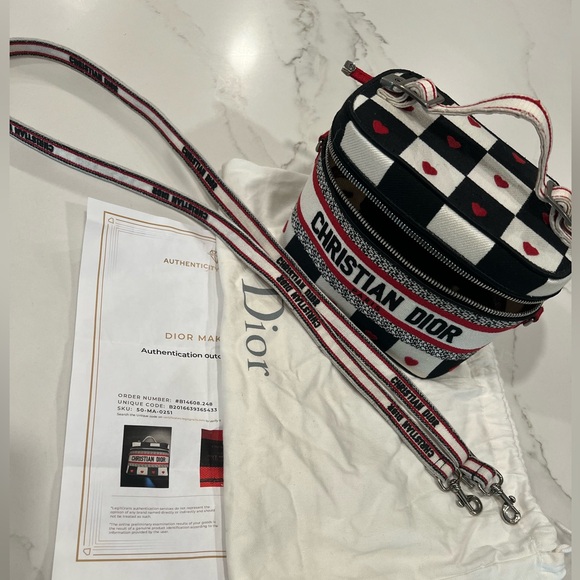 CHRISTIAN DIOR Amour Travel Vanity Canvas Bag with COA and Dust Great Condition - Picture 2 of 10